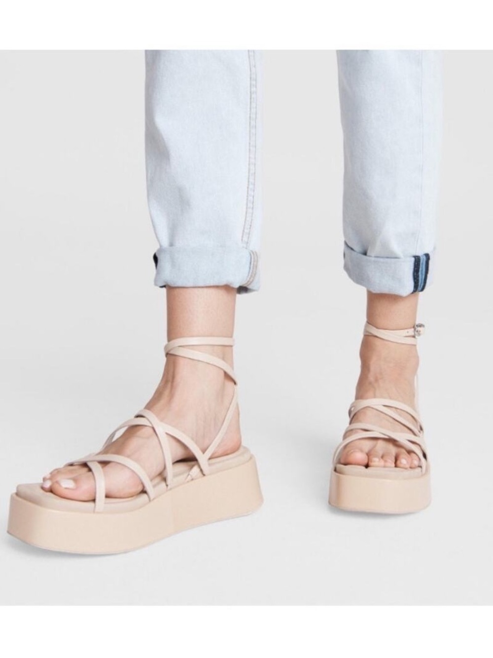 rag & bone Nude Strappy Flat Sandals
